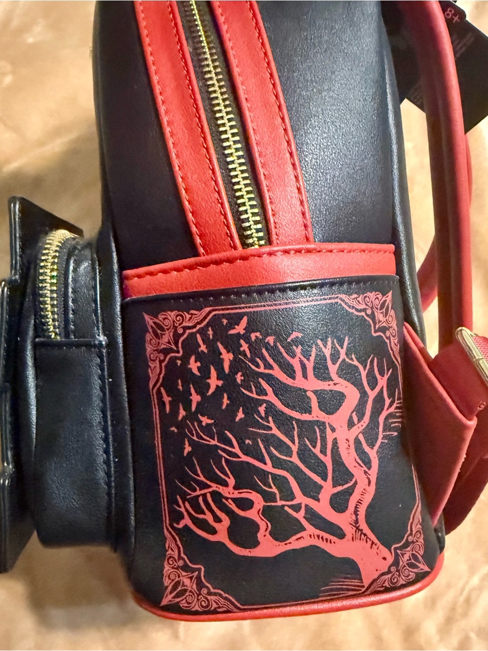 Loungefly Black & Red Poe Book Stack Mini Backpack - Picture 5 of 7